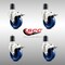 Service Caster 4 Inch 316SS Solid Poly Swivel 1-3/4 Inch Expanding Stem Caster Set Lock Brake SCC-SS316TTLEX20S414-SPUS-134-4 - alternate 4